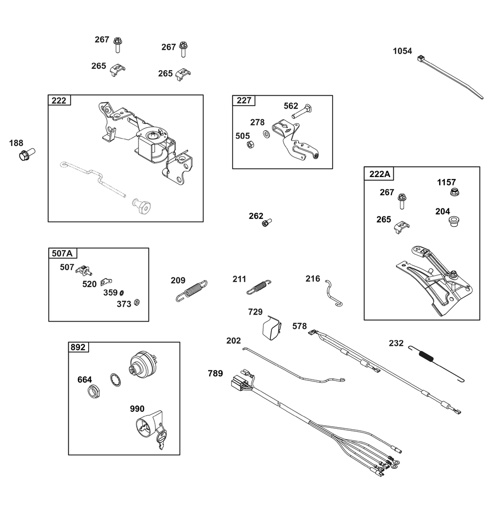 Controls Group Diagram and Parts List for 385447-0403-G1 200000 - 399999 Briggs and Stratton Engine